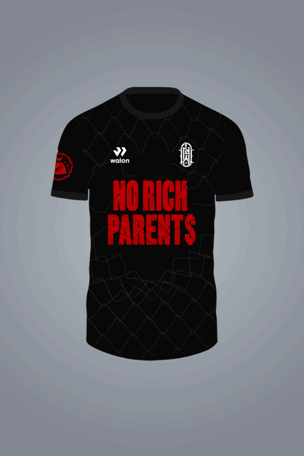 Walon No Rich Parents Football Jersey Black - Image 2