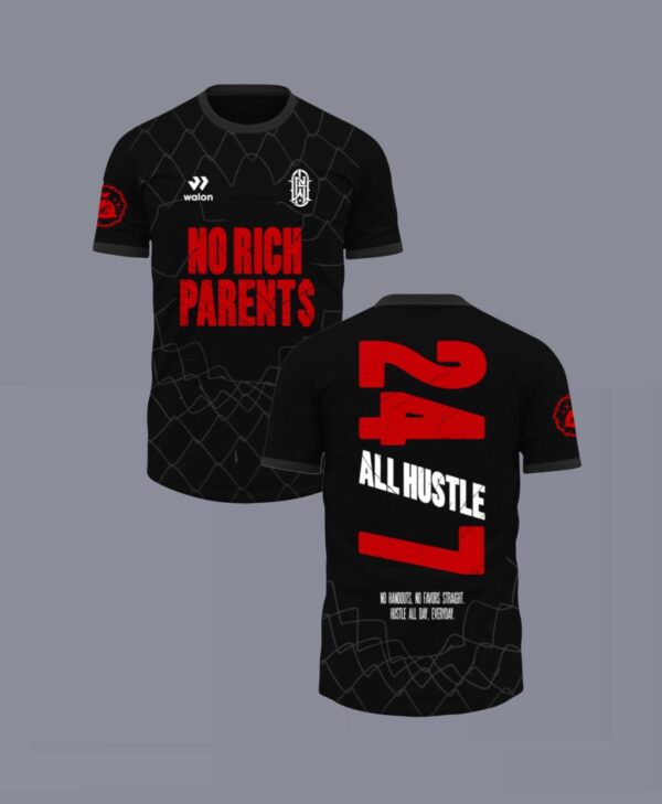 Walon No Rich Parents Football Jersey Black