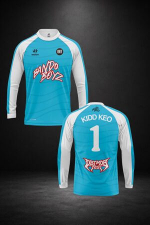 Walon x BANDO BOYZ x KIDD KEO Football Jersey Longsleeve Blue