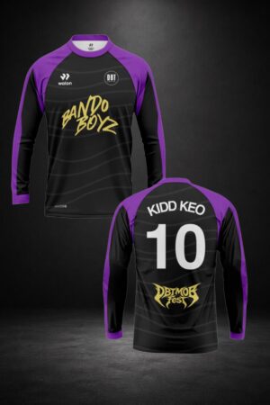 Walon x BANDO BOYZ x KIDD KEO Football Jersey Longsleeve Black